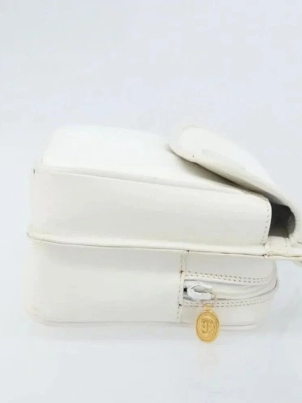 GUCCI Micro GG Supreme Shoulder Bag PVC White Gold 007 115 0114 Auth AMZ052